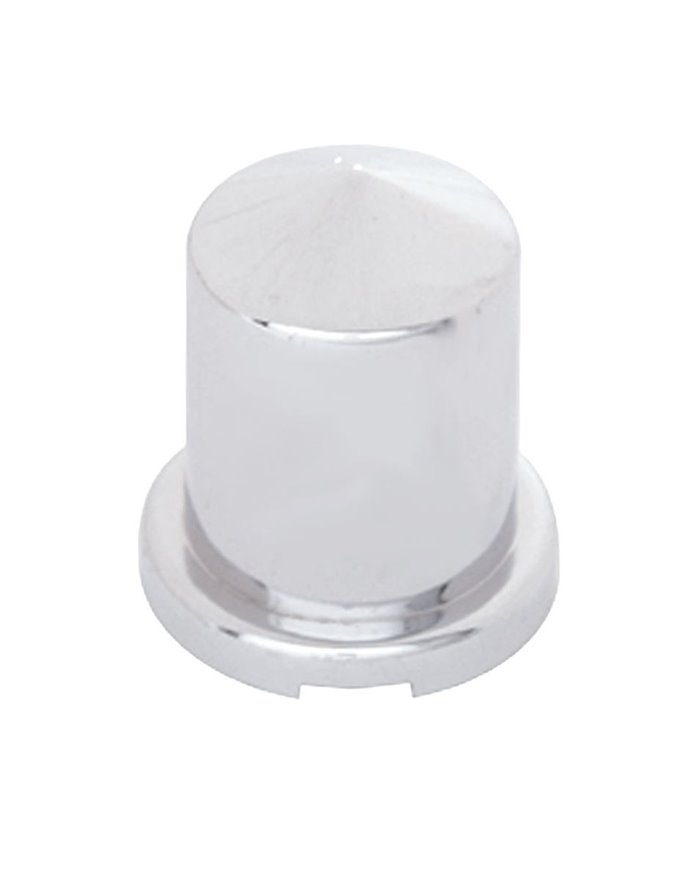 (BULK) CHROME PLASTIC 3/4" x 1 1/2" POINTED ROUND NUT COVER FOR HEX HEAD BOLTS (BULK) CHROME PLASTIC 3/4" x 1 1/2" POINTED ROUND NUT COVER FOR HEX HEAD BOLTS
