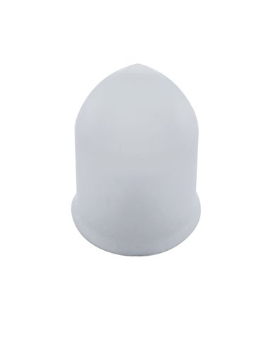 (BULK) CHROME PLASTIC 1" x 1 5/8" BULLET ROUND HUCK BOLT COVER (BULK) CHROME PLASTIC 1" x 1 5/8" BULLET ROUND HUCK BOLT COVER