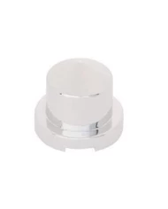 (BULK) CHROME PLASTIC 9/16" x 7/8" POINTED ROUND PUSH-ON NUT COVER FOR HEX HEAD BOLTS (BULK) CHROME PLASTIC 9/16" x 7/8" POINTED ROUND PUSH-ON NUT COVER FOR HEX HEAD BOLTS