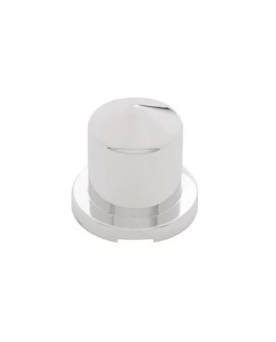 (BULK) CHROME PLASTIC 5/8" x 1 1/4" POINTED ROUND PUSH-ON NUT COVER FOR HEX HEAD BOLTS (BULK) CHROME PLASTIC 5/8" x 1 1/4" POINTED ROUND PUSH-ON NUT COVER FOR HEX HEAD BOLTS