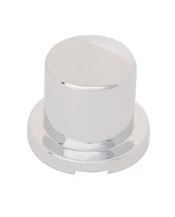 (BULK) CHROME PLASTIC 11/16" x 1 1/4" POINTED ROUND PUSH-ON NUT COVER FOR HEX HEAD BOLTS (BULK) CHROME PLASTIC 11/16" x 1 1/4" POINTED ROUND PUSH-ON NUT COVER FOR HEX HEAD BOLTS