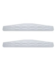(CARD) CHROME 4" x 24" LOUVER BOTTOM PLATE W/ STUDS - NO LIP (CARD) CHROME 4" x 24" LOUVER BOTTOM PLATE W/ STUDS - NO LIP