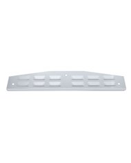 (BULK) CHROME 3"L x 18"W LOUVERED BOTTOM MUD FLAP PLATE W/ LIP - BOLT THRU STUDS (BULK) CHROME 3"L x 18"W LOUVERED BOTTOM MUD FLAP PLATE W/ LIP - BOLT THRU STUDS