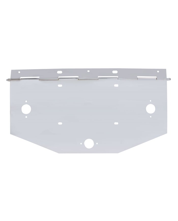 (BULK) CHROME 1 LICENSE PLATE ANGLED HOLDER W/ SQUARE MARKER LIGHT CUTOUT (BULK) CHROME 1 LICENSE PLATE ANGLED HOLDER W/ SQUARE MARKER LIGHT CUTOUT