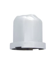 (BULK) CHROME PLASTIC 1/2" x 1" SKULL NUT COVER