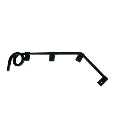 (2/BULK) BLACK ANGLED 0.64" SQUARE SPRING STEEL ARM MUD FLAP HANGER - 1 COIL