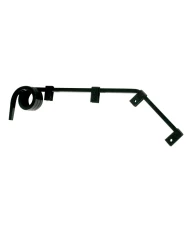 (2/BULK) BLACK ANGLED 0.64" SQUARE SPRING STEEL ARM MUD FLAP HANGER - 3 COILS (2/BULK) BLACK ANGLED 0.64" SQUARE SPRING STEEL ARM MUD FLAP HANGER - 3 COILS