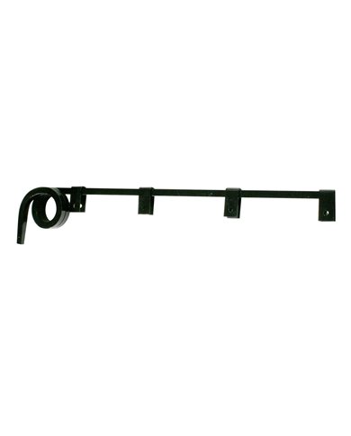 (2/BULK) BLACK STRAIGHT 0.64" SQUARE SPRING STEEL ARM MUD FLAP HANGER - 2 COILS
