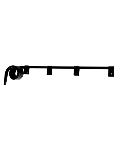 (2/BULK) BLACK STRAIGHT 0.64" SQUARE SPRING STEEL ARM MUD FLAP HANGER - 3 COILS