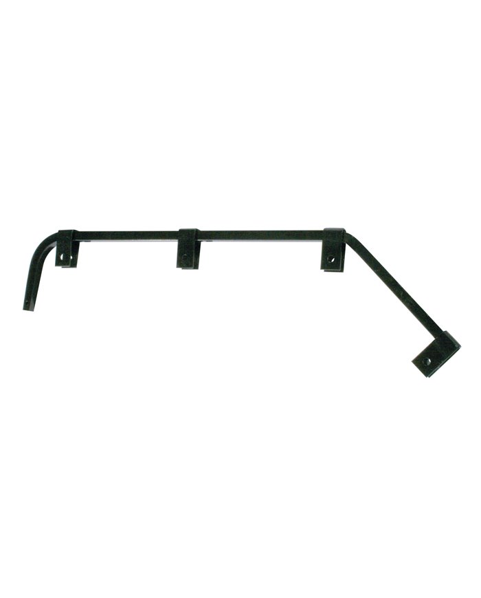 (2/BULK) BLACK ANGLED 0.64" SQUARE SPRING STEEL ARM MUD FLAP HANGER