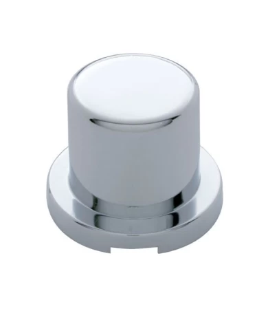 (BULK) CHROME PLASTIC 1 1/8" x 1 1/2" FLAT TOP NUT COVER