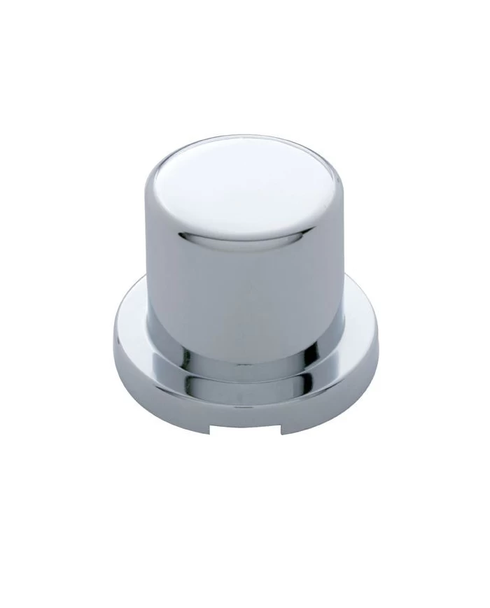 (BULK) CHROME PLASTIC 1 1/8" x 1 1/2" FLAT TOP NUT COVER (BULK) CHROME PLASTIC 1 1/8" x 1 1/2" FLAT TOP NUT COVER