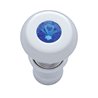 UP28480-Chrome Deluxe Cigarette Lighter With Blue Crystal