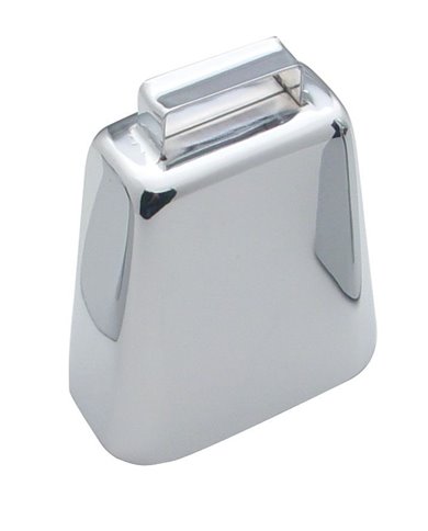 (BULK) CHROME 4 3/4" COW BELL (BULK) CHROME 4 3/4" COW BELL