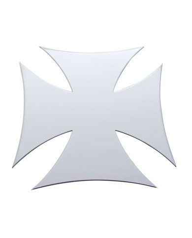 (BULK) STAINLESS STEEL 7" IRON CROSS CUTOUT - BOLT THRU (BULK) STAINLESS STEEL 7" IRON CROSS CUTOUT - BOLT THRU