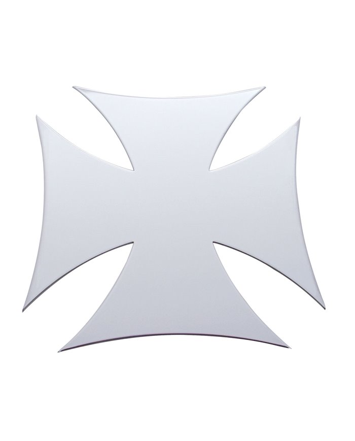 (BULK) STAINLESS STEEL 7" IRON CROSS CUTOUT - BOLT THRU