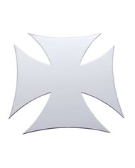 (BULK) STAINLESS STEEL 7" IRON CROSS CUTOUT - BOLT THRU