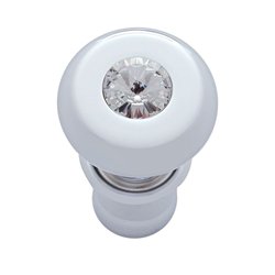 UP28481-Chrome Deluxe Cigarette Lighter With Clear Crystal