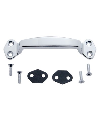 (CARD) CHROME GRAB HANDLE W/ HARDWARE & 2 RUBBER GASKETS KIT (CARD) CHROME GRAB HANDLE W/ HARDWARE & 2 RUBBER GASKETS KIT