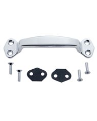 (CARD) CHROME GRAB HANDLE W/ HARDWARE & 2 RUBBER GASKETS KIT