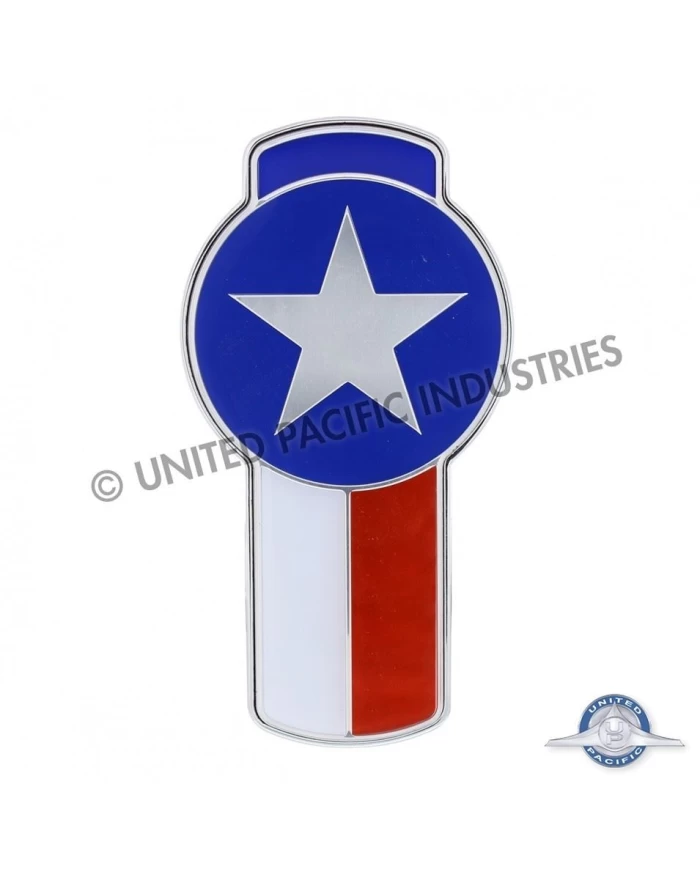 (CARD) CHROME FLAG EMBLEM - TEXAS
