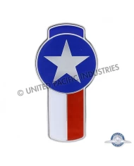 (CARD) CHROME FLAG EMBLEM - TEXAS