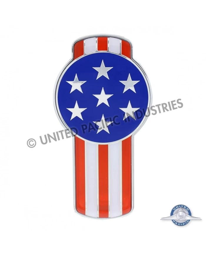 (CARD) CHROME FLAG EMBLEM - USA