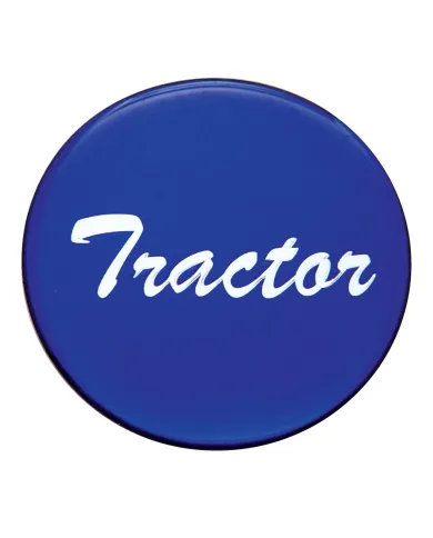 UP23222-1B-"Tractor" Glossy Air Valve Knob Candy Color Sticker - Indigo Blue
