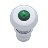UP28482-Chrome Deluxe Cigarette Lighter With Green Crystal