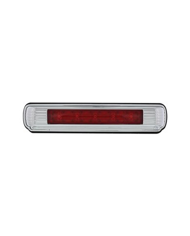 (CARD) CHROME LICENSE PLATE LIGHT WITH RED LED 3RD BRAKE LIGHT, ART DECO FLUSH MOUNT DESIGN (CARD) CHROME LICENSE PLATE LIGHT WITH RED LED 3RD BRAKE LIGHT, ART DECO FLUSH MOUNT DESIGN