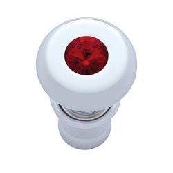 UP28484-Chrome Deluxe Cigarette Lighter With Red Crystal