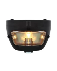 (BOX) ALL-BLACK "DUOLAMP" MOTORCYCLE REAR FENDER TAIL LIGHT, GLASS LENS W/ ""STOP" LETTERING, 12 VOLT (BOX) ALL-BLACK "DUOLAMP" MOTORCYCLE REAR FENDER TAIL LIGHT, GLASS LENS W/ ""STOP" LETTERING, 12 VOLT