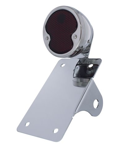 (BOX) "BOBBER" STYLE "1932 DUO LAMP" TAIL LIGHT WITH RED GLASS LENS - VERTICAL (BOX) "BOBBER" STYLE "1932 DUO LAMP" TAIL LIGHT WITH RED GLASS LENS - VERTICAL