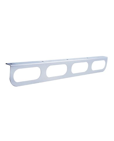 (BULK) STAINLESS STEEL LIGHT BRACKET W/ 4 OVAL LIGHT CUTOUTS (BULK) STAINLESS STEEL LIGHT BRACKET W/ 4 OVAL LIGHT CUTOUTS