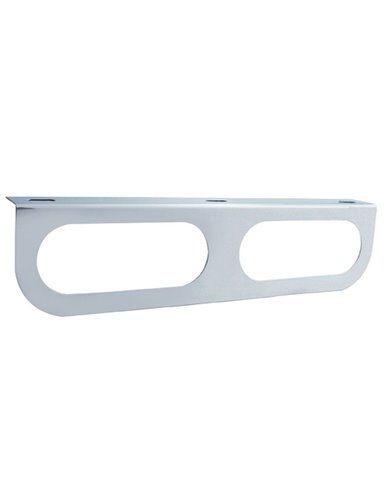 (BULK) STAINLESS STEEL LIGHT BRACKET W/ 2 OVAL LIGHT CUTOUT (BULK) STAINLESS STEEL LIGHT BRACKET W/ 2 OVAL LIGHT CUTOUT