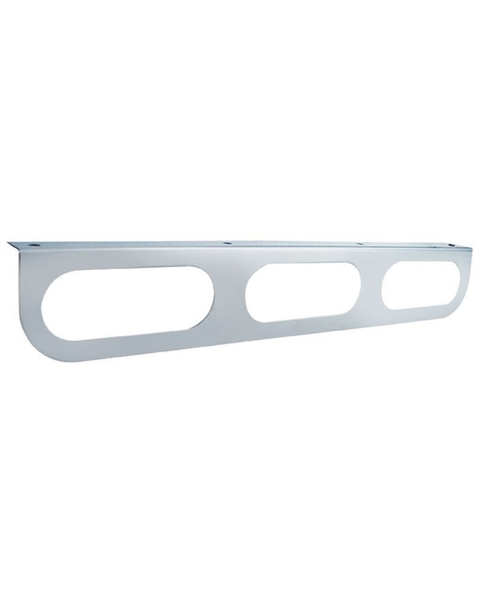 (BULK) STAINLESS STEEL LIGHT BRACKET W/ 3 OVAL LIGHT CUTOUT (BULK) STAINLESS STEEL LIGHT BRACKET W/ 3 OVAL LIGHT CUTOUT