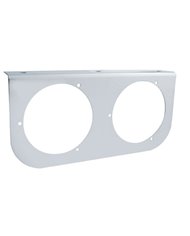(BULK) STAINLESS STEEL LIGHT BRACKET W/ TWO 4" LIGHT CUTOUTS (BULK) STAINLESS STEEL LIGHT BRACKET W/ TWO 4" LIGHT CUTOUTS
