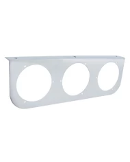 (BULK) STAINLESS STEEL LIGHT BRACKET W/ THREE 4" LIGHT CUTOUTS (BULK) STAINLESS STEEL LIGHT BRACKET W/ THREE 4" LIGHT CUTOUTS