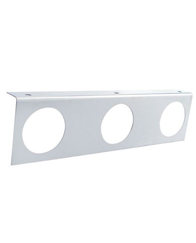 (BULK) STAINLESS STEEL LIGHT BRACKET W/ THREE 2 1/2" LIGHT CUTOUTS (BULK) STAINLESS STEEL LIGHT BRACKET W/ THREE 2 1/2" LIGHT CUTOUTS