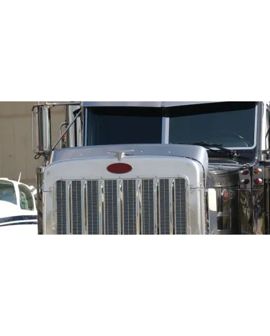 UP29000-430 Stainless Steel Bug Shield For Peterbilt 379 Long Hood