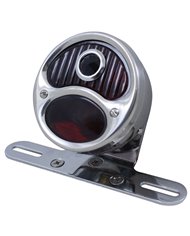 (BOX) "1928 DUO LAMP" TAIL LIGHT WITH RED GLASS LENS & BLUE DOT
