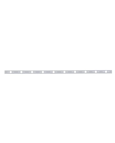 (BULK) STAINLESS STEEL BUMPER LIGHT BRACKET W/ 10 UNIVERSAL LIGHT CUTOUTS (BULK) STAINLESS STEEL BUMPER LIGHT BRACKET W/ 10 UNIVERSAL LIGHT CUTOUTS
