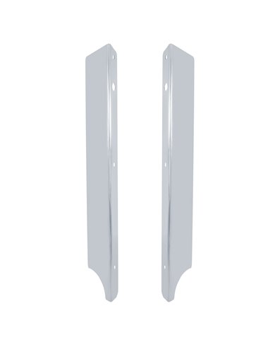 (2/CARD) STAINLESS STEEL PETERBILT 379 SIDE GRILL DEFLECTOR - 4 HEADLIGHT SYSTEM (2/CARD) STAINLESS STEEL PETERBILT 379 SIDE GRILL DEFLECTOR - 4 HEADLIGHT SYSTEM