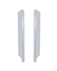 (2/CARD) STAINLESS STEEL PETERBILT 379 SIDE GRILL DEFLECTOR - 4 HEADLIGHT SYSTEM (2/CARD) STAINLESS STEEL PETERBILT 379 SIDE GRILL DEFLECTOR - 4 HEADLIGHT SYSTEM