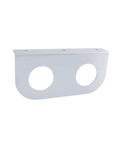 (BULK) STAINLESS STEEL LIGHT BRACKET W/ TWO 2" LIGHT CUTOUT (BULK) STAINLESS STEEL LIGHT BRACKET W/ TWO 2" LIGHT CUTOUT