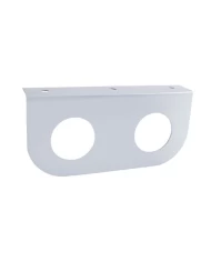 (BULK) STAINLESS STEEL LIGHT BRACKET W/ TWO 2" LIGHT CUTOUT (BULK) STAINLESS STEEL LIGHT BRACKET W/ TWO 2" LIGHT CUTOUT