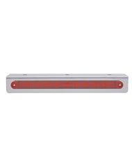 (BULK) STAINLESS STEEL BRACKET W/ONE 10 LED 9" STRIP LIGHT - RED LED/RED LENS
