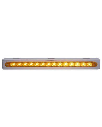 (BULK) STAINLESS STEEL BRACKET W/ONE 14 LED 12" STRIP LIGHT - AMBER LED/AMBER LENS (BULK) STAINLESS STEEL BRACKET W/ONE 14 LED 12" STRIP LIGHT - AMBER LED/AMBER LENS
