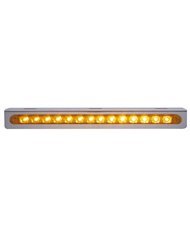 (BULK) STAINLESS STEEL BRACKET W/ONE 14 LED 12" STRIP LIGHT - AMBER LED/AMBER LENS (BULK) STAINLESS STEEL BRACKET W/ONE 14 LED 12" STRIP LIGHT - AMBER LED/AMBER LENS