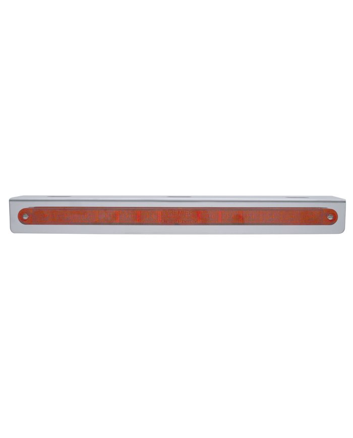 (BULK) STAINLESS STEEL BRACKET W/ONE 14 LED 12" STRIP LIGHT - RED LED/RED LENS (BULK) STAINLESS STEEL BRACKET W/ONE 14 LED 12" STRIP LIGHT - RED LED/RED LENS